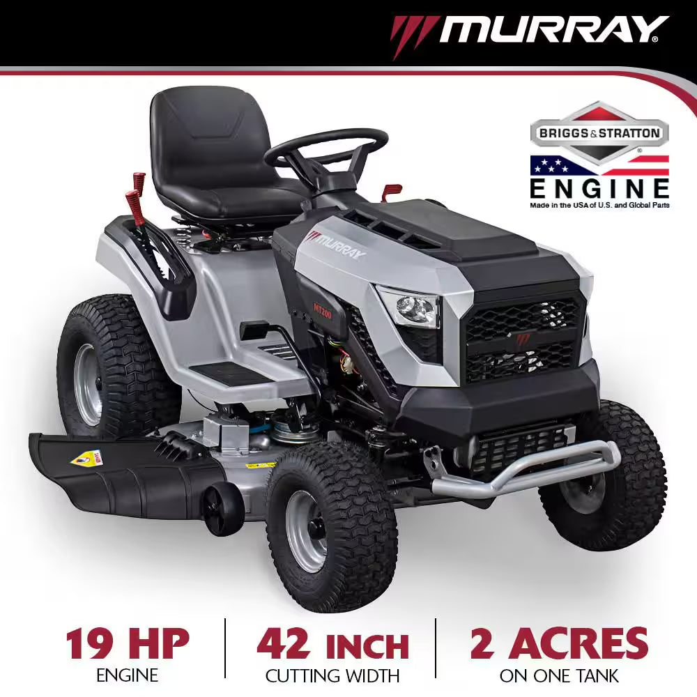 MT200 42 In. 19.0 HP 540Cc EX1900 Series Briggs and Stratton Engine Automatic Gas Riding Lawn Tractor Mower