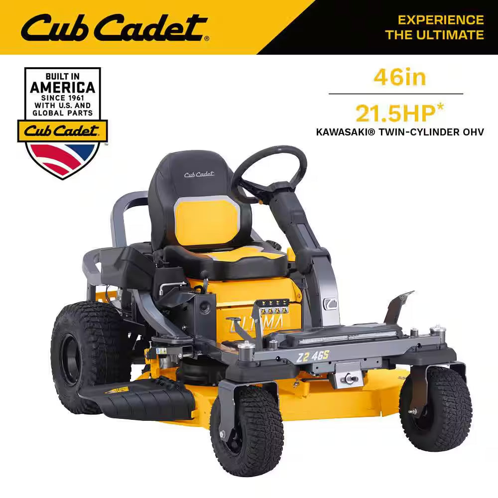 Ultima Z2 46S In. Fab Deck 21. 5HP V-Twin Kawasaki FR Series Engine Gas Zero Turn Riding Mower W/Steering Wheel Control