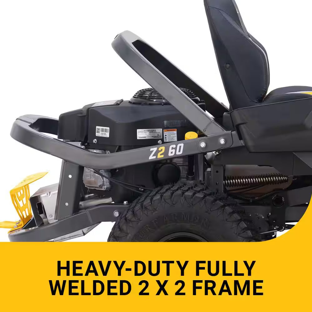 Ultima Z2 60In. Fabricated Deck 24HP V-Twin Kawasaki FR Series Engine Dual Hydro Drive Gas Zero Turn Riding Lawn Mower