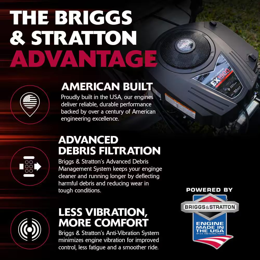 MT200 42 In. 19.0 HP 540Cc EX1900 Series Briggs and Stratton Engine Automatic Gas Riding Lawn Tractor Mower