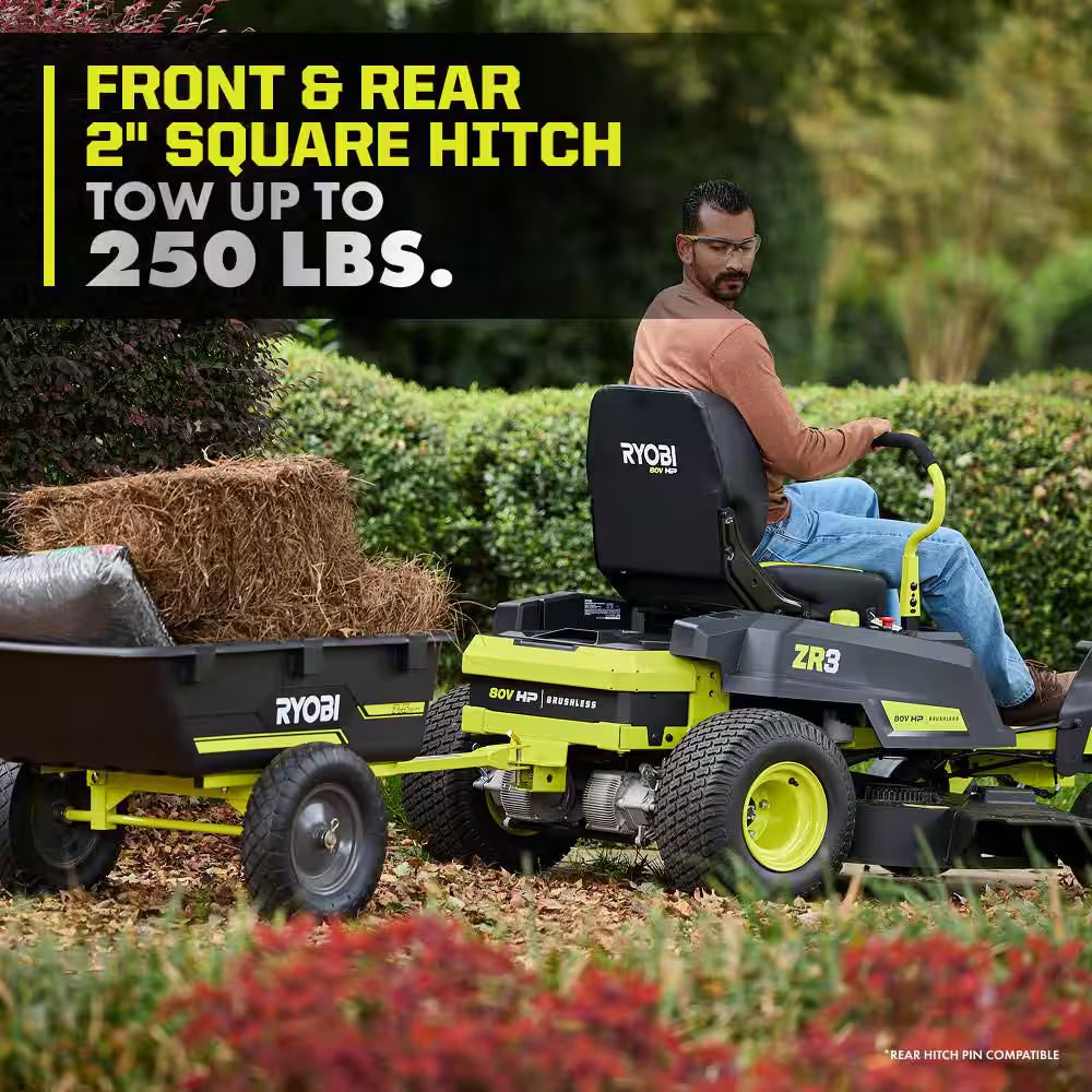 ZR3 80V HP Brushless Battery Cordless Electric 42 In. Zero Turn Riding Lawn Mower with (2) 14.0 Ah Batteries and Charger