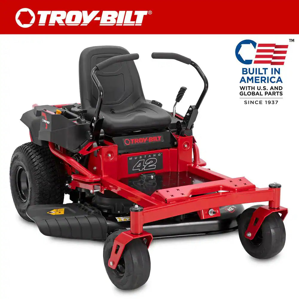 Mustang 42 In. 547Cc Single-Cylinder Engine Dual Hydrostatic Drive Gas Zero-Turn Riding Lawn Mower
