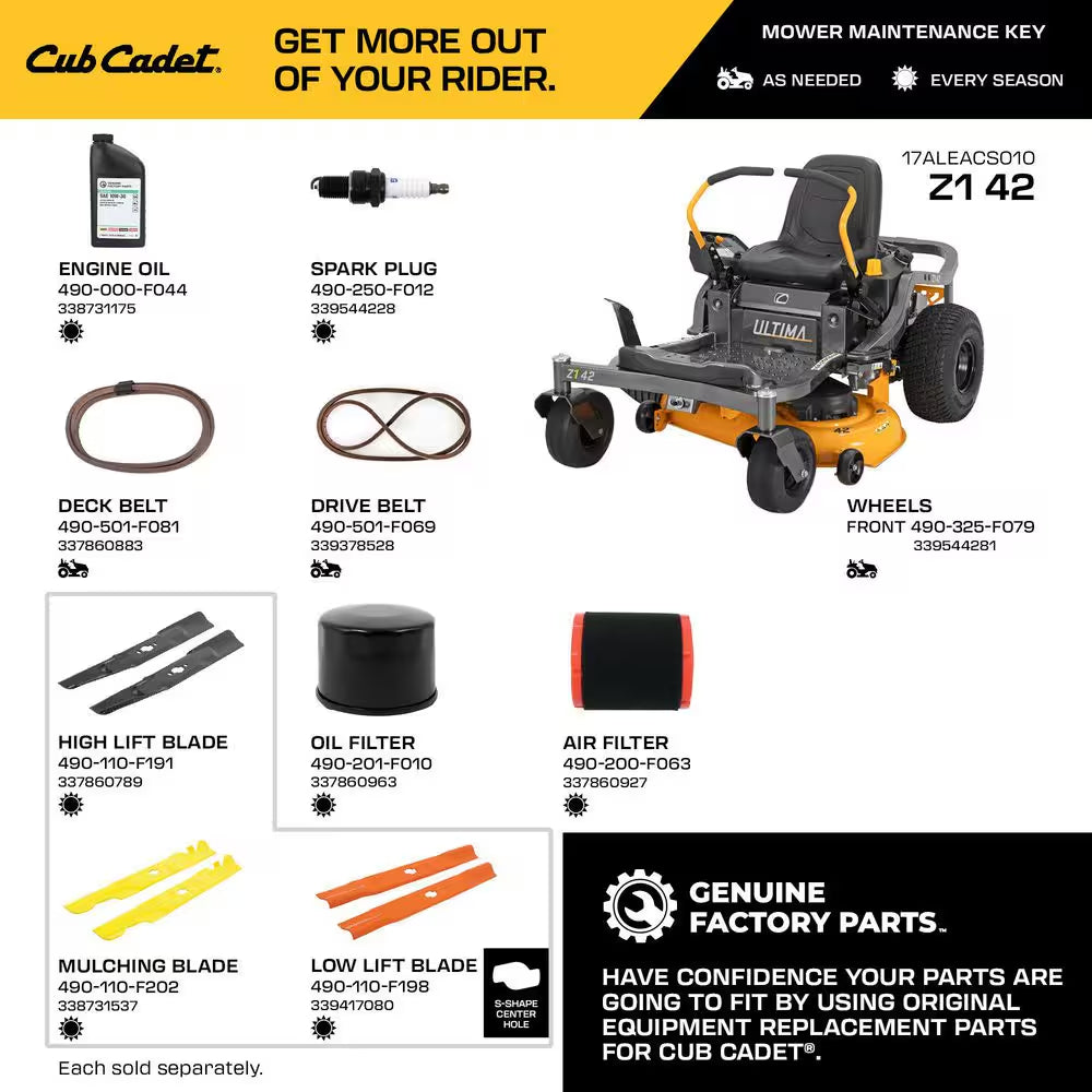 Ultima ZT1 42 In. 547 Cc Intellipower Engine Dual Hydrostatic Drive Gas Zero Turn Riding Lawn Mower