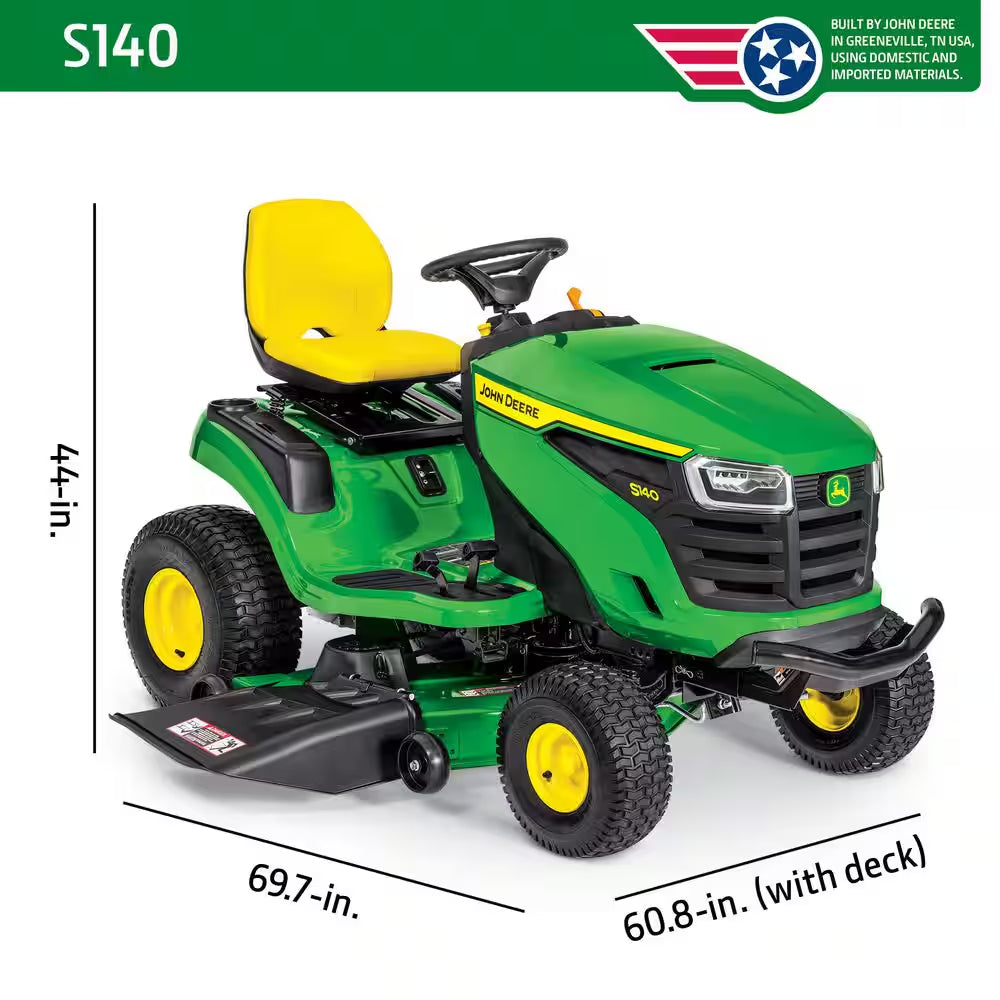 S140 48 In. 22 HP V-Twin Gas Hydrostatic Riding Lawn Mower