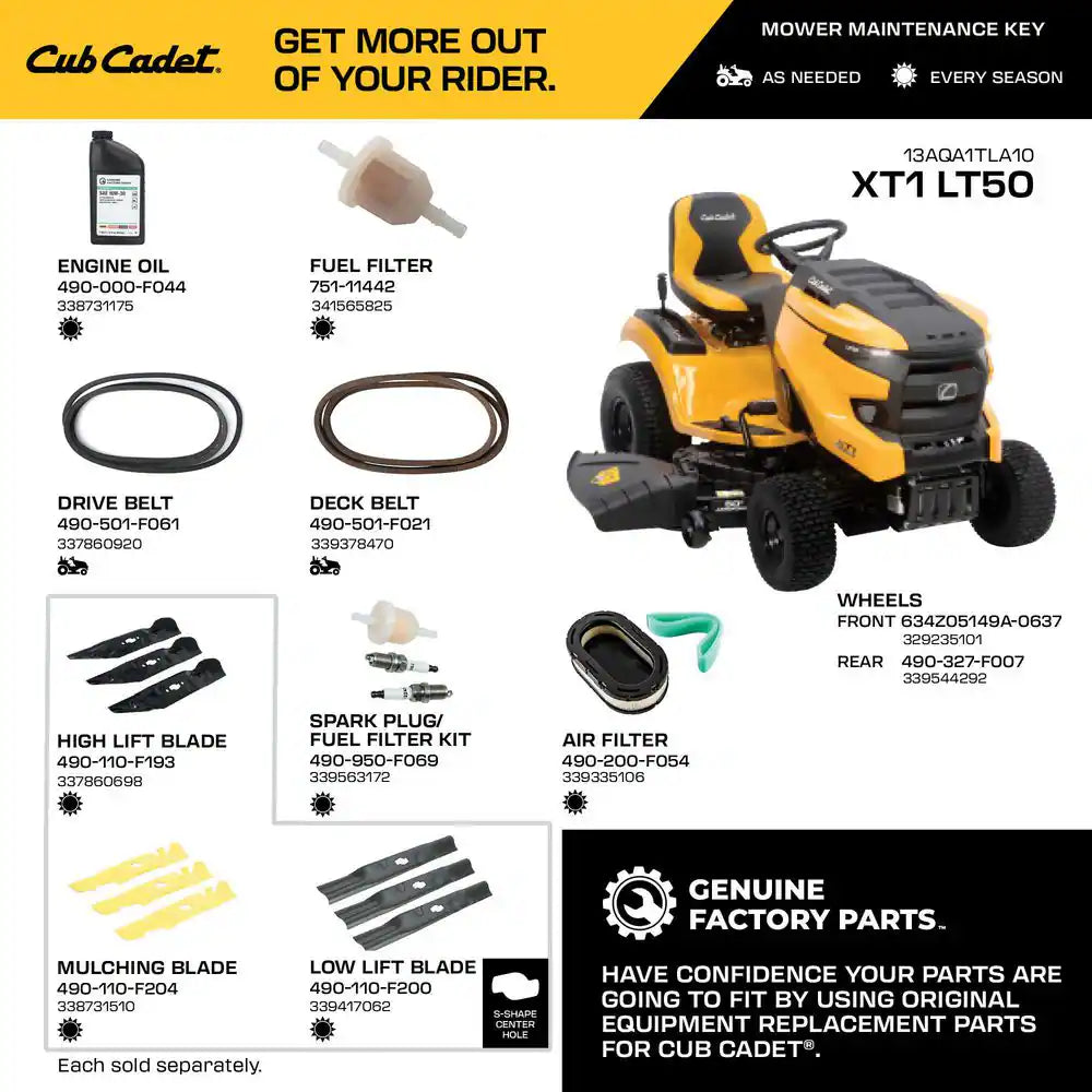XT1 Enduro LT 50 In. Fabricated Deck 24 HP V-Twin Kohler 7000 Series Engine Hydrostatic Drive Gas Riding Lawn Tractor