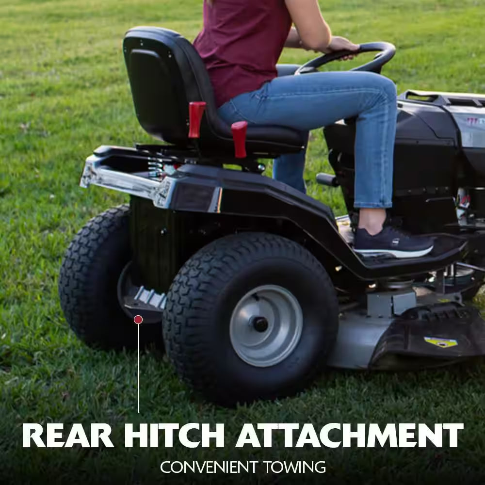 MT100 42 In. 13.5 HP 500Cc E1350 Series Briggs and Stratton Engine 6-Speed Manual Gas Riding Lawn Tractor Mower