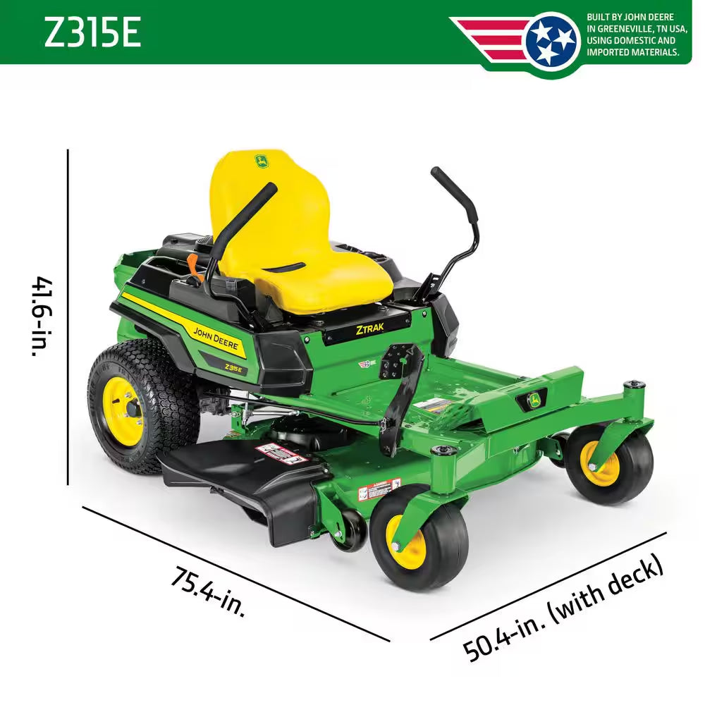 Z315E 42 In. 20 HP Gas Dual Hydrostatic Zero Turn Riding Lawn Mower
