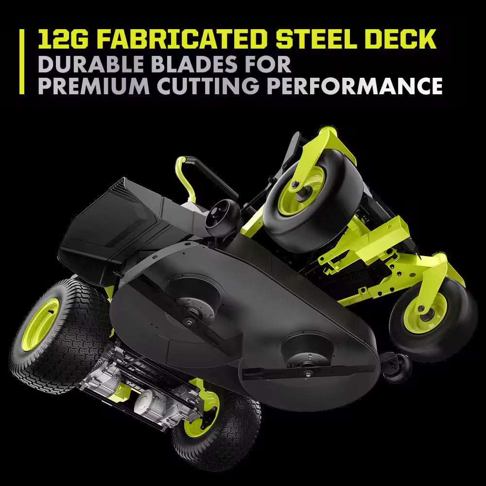 ZR3 80V HP Brushless 42 In. Electric Cordless ZTR Mower W/ Seat Suspension, Armrests, & Headlight-Batteries & Charger