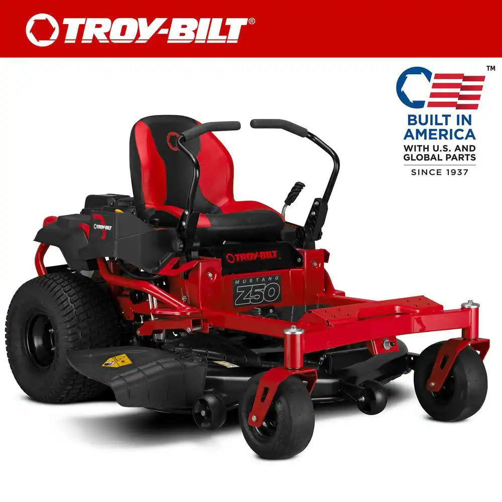 Mustang 50 In. 24 HP V-Twin Kohler 7000 Series Engine Dual Hydrostatic Drive Gas Zero Turn Riding Lawn Mower