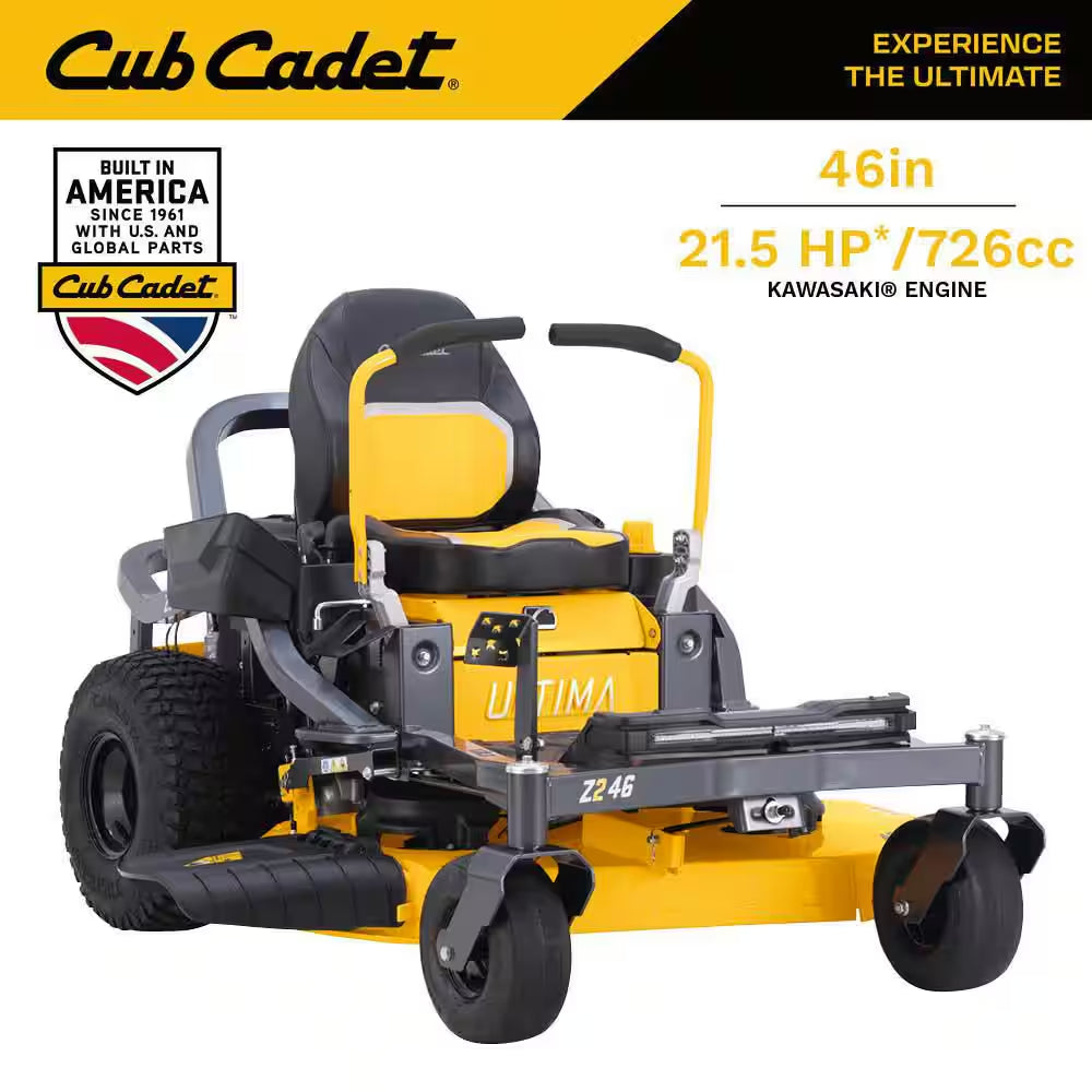 Ultima Z2 60In. Fabricated Deck 24HP V-Twin Kawasaki FR Series Engine Dual Hydro Drive Gas Zero Turn Riding Lawn Mower
