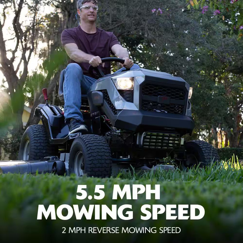 MT100 42 In. 13.5 HP 500Cc E1350 Series Briggs and Stratton Engine 6-Speed Manual Gas Riding Lawn Tractor Mower