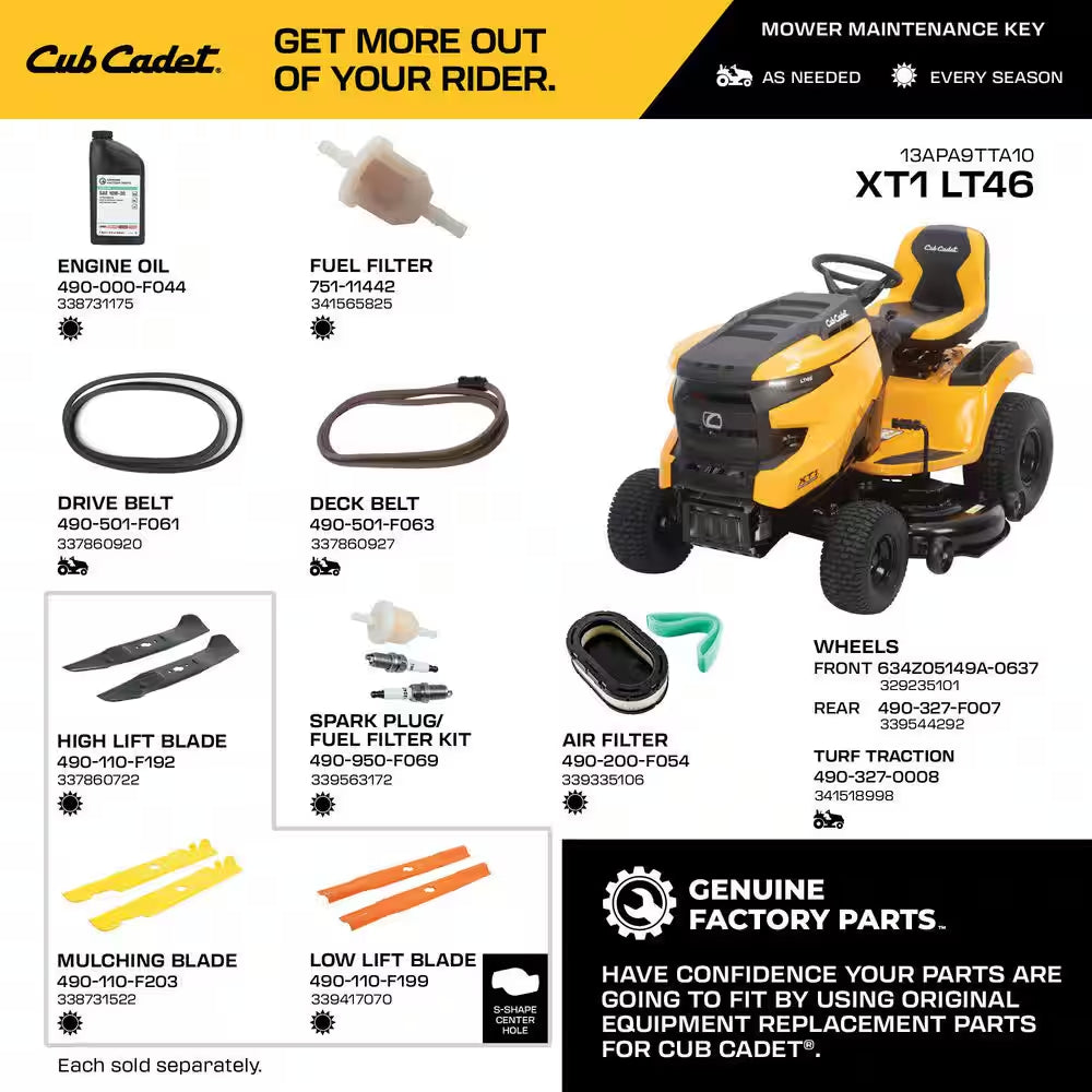 XT1 Enduro LT 46 In. 22 HP V-Twin Kohler 7000 Series Engine Hydrostatic Drive Gas Riding Lawn Tractor