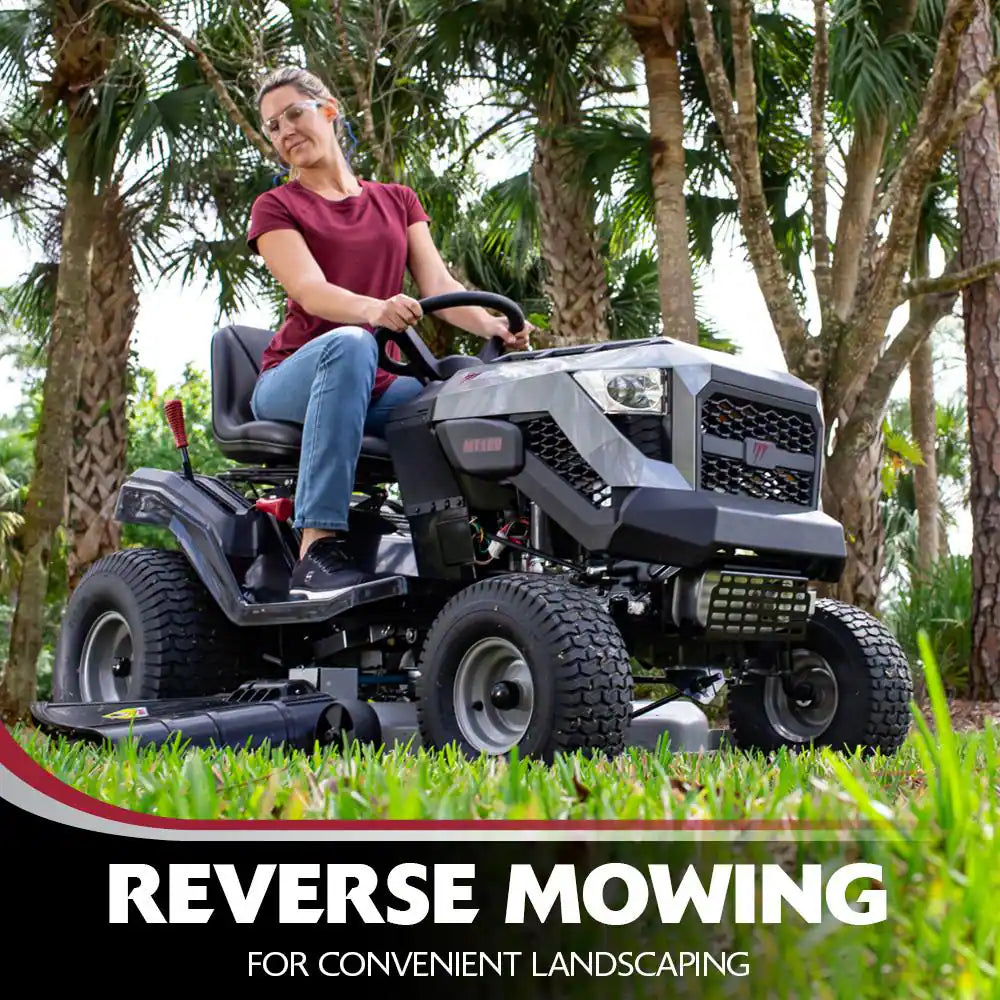 MT100 42 In. 13.5 HP 500Cc E1350 Series Briggs and Stratton Engine 6-Speed Manual Gas Riding Lawn Tractor Mower