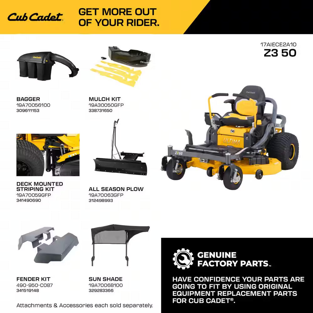 Ultima Z3 50In. Fabricated Deck 24HP V-Twin Kawasaki FR Series Engine Gas Zero Turn Lawn Mower W/Front Wheel Suspension