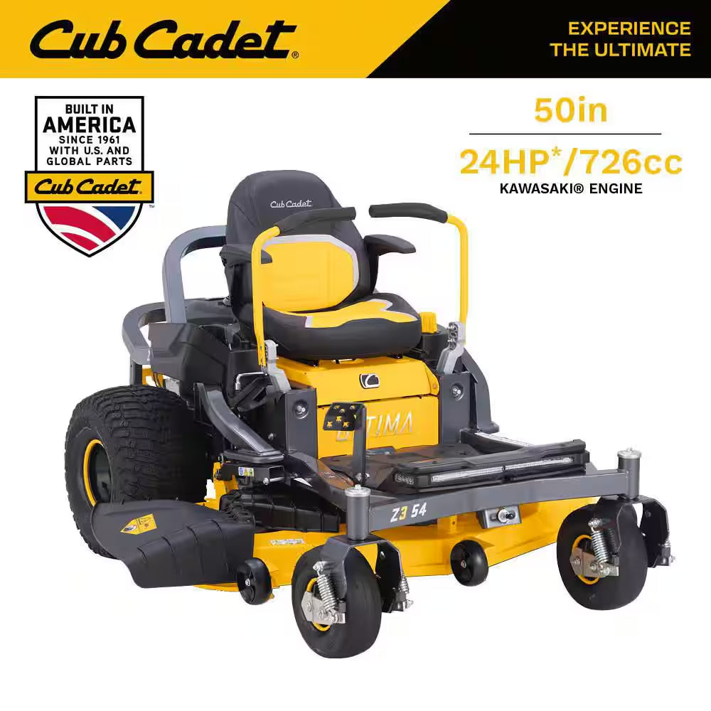 Ultima Z3 54In. Fabricated Deck 24HP V-Twin Kawasaki FR Series Engine Gas Zero Turn Lawn Mower W/Front Wheel Suspension