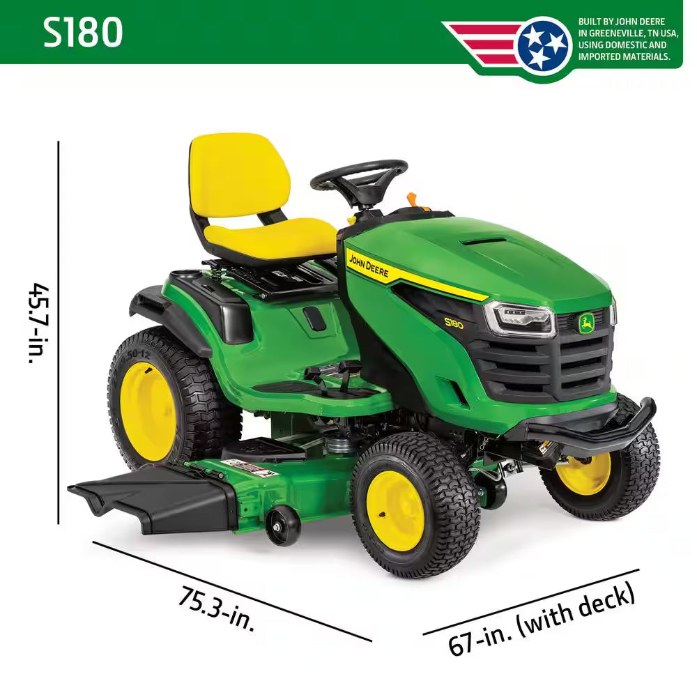 S180 54 In. 24 HP V-Twin ELS Gas Hydrostatic Riding Lawn Mower
