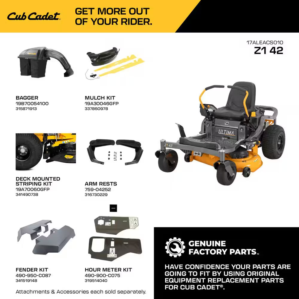 Ultima ZT1 42 In. 547 Cc Intellipower Engine Dual Hydrostatic Drive Gas Zero Turn Riding Lawn Mower