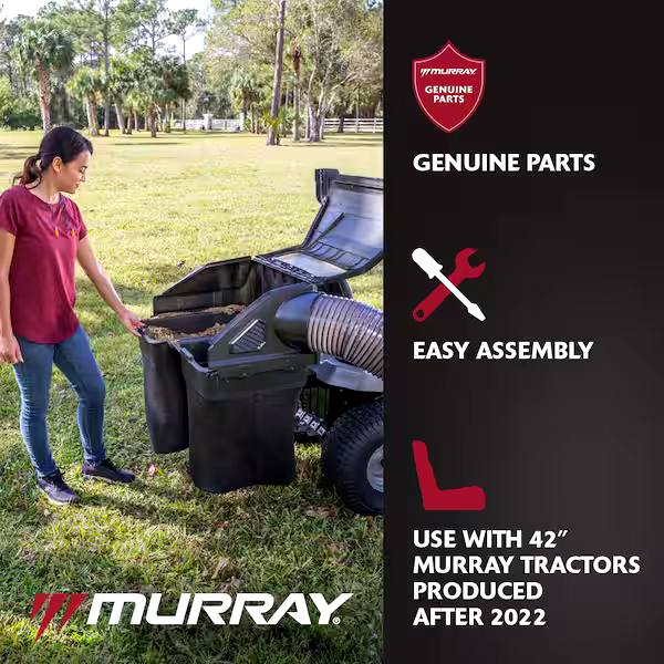 MT100 42 In. 13.5 HP 500Cc Briggs Gas Tractor, Mulching Kit and Double Bagger for 42 In. Deck Combo