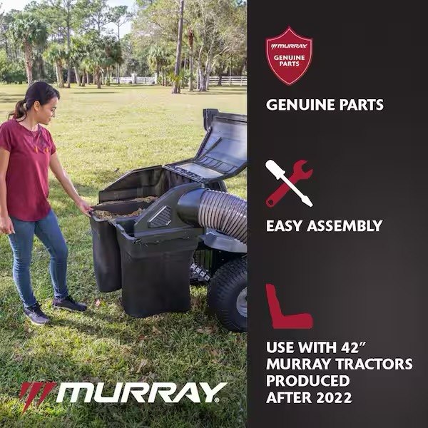 42 In. 19.0 HP Riding Lawn Tractor Mower, Mulching Kit and Double Bagger for 42 In. Deck Combo