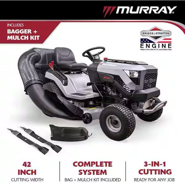 Cruz 42 In. Zero Turn Mower with 19.0 HP Engine, Mulching Kit and Double Bagger Combo