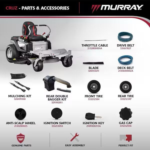 Cruz 42 In. 19.0 HP Zero Turn Mower and Zero-Turn Lawn Mower Cover