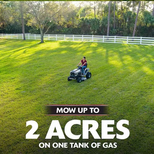42 In. 19.0 HP Riding Lawn Tractor Mower, Mulching Kit and Double Bagger for 42 In. Deck Combo